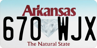 AR license plate 670WJX