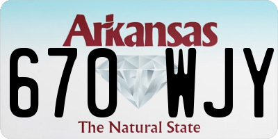 AR license plate 670WJY