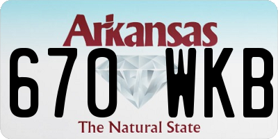 AR license plate 670WKB