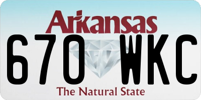 AR license plate 670WKC