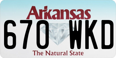 AR license plate 670WKD