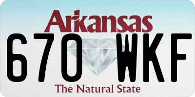 AR license plate 670WKF