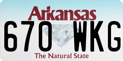AR license plate 670WKG