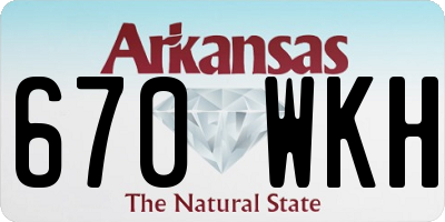 AR license plate 670WKH