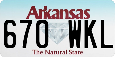 AR license plate 670WKL