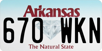 AR license plate 670WKN
