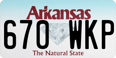 AR license plate 670WKP