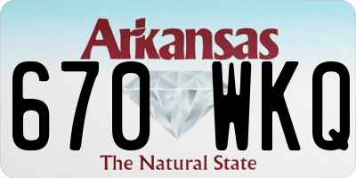 AR license plate 670WKQ
