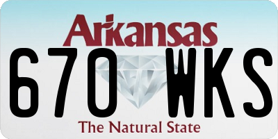 AR license plate 670WKS