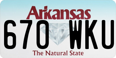 AR license plate 670WKU