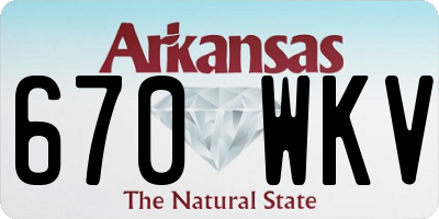 AR license plate 670WKV