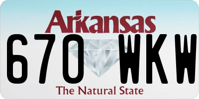 AR license plate 670WKW
