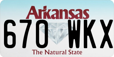 AR license plate 670WKX