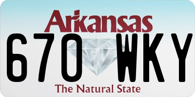 AR license plate 670WKY