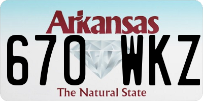 AR license plate 670WKZ