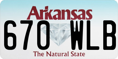 AR license plate 670WLB