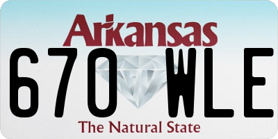 AR license plate 670WLE