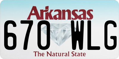 AR license plate 670WLG