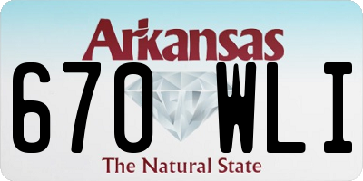 AR license plate 670WLI
