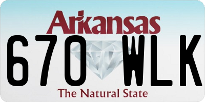 AR license plate 670WLK