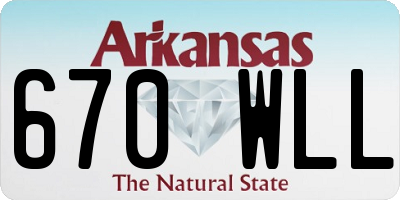 AR license plate 670WLL