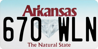 AR license plate 670WLN