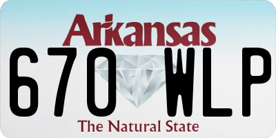 AR license plate 670WLP
