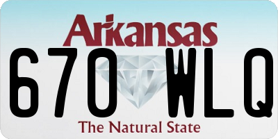 AR license plate 670WLQ