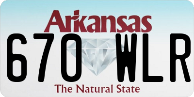 AR license plate 670WLR