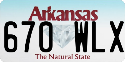 AR license plate 670WLX