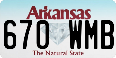 AR license plate 670WMB