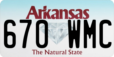 AR license plate 670WMC