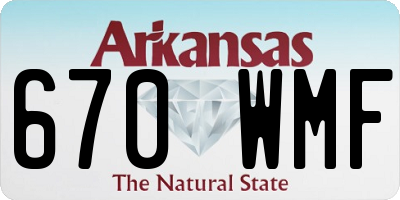 AR license plate 670WMF