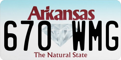 AR license plate 670WMG