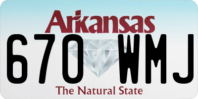 AR license plate 670WMJ