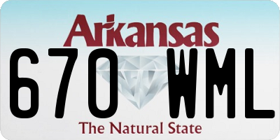 AR license plate 670WML