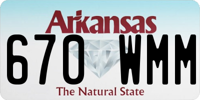 AR license plate 670WMM