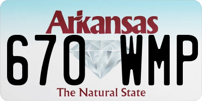 AR license plate 670WMP