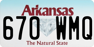 AR license plate 670WMQ