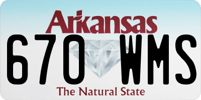 AR license plate 670WMS