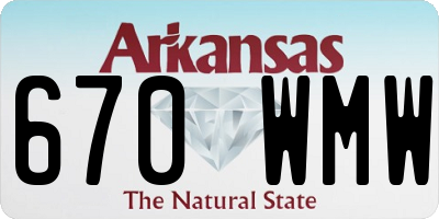 AR license plate 670WMW
