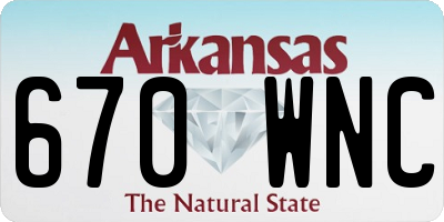 AR license plate 670WNC