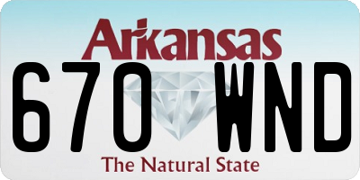 AR license plate 670WND