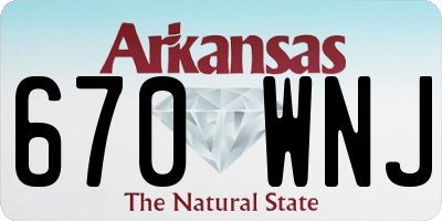AR license plate 670WNJ