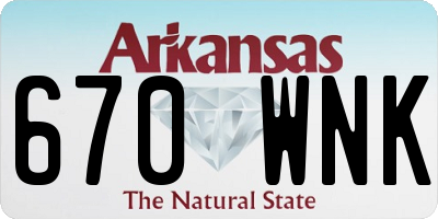 AR license plate 670WNK