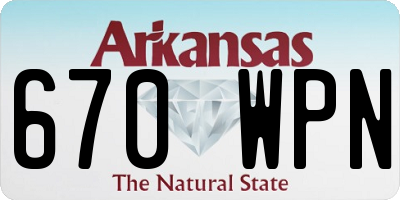 AR license plate 670WPN