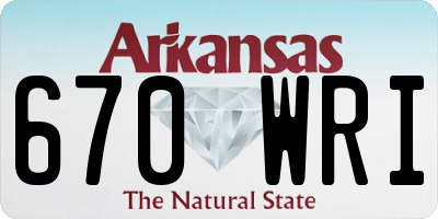 AR license plate 670WRI