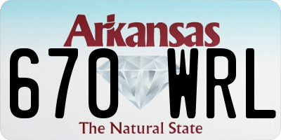 AR license plate 670WRL