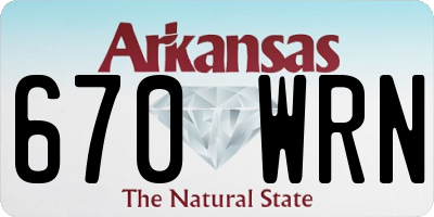 AR license plate 670WRN