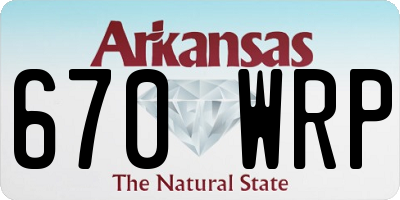 AR license plate 670WRP